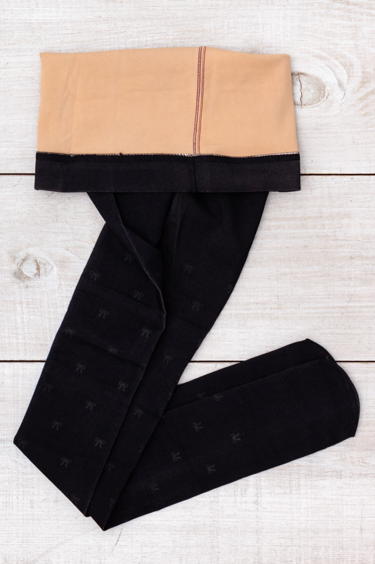 Колготки жіночі імітація з принтом "Бант"